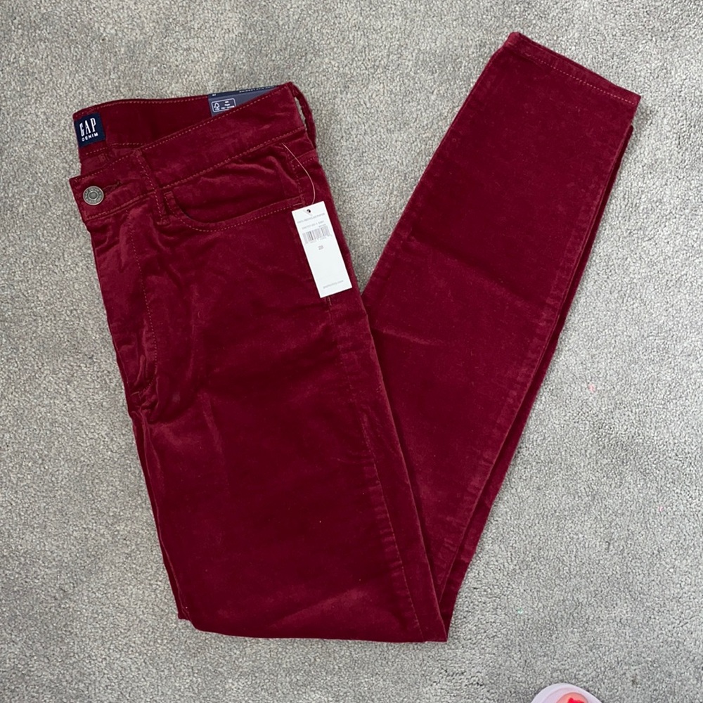 NWT Gap Factory high rise velvet-like jeans